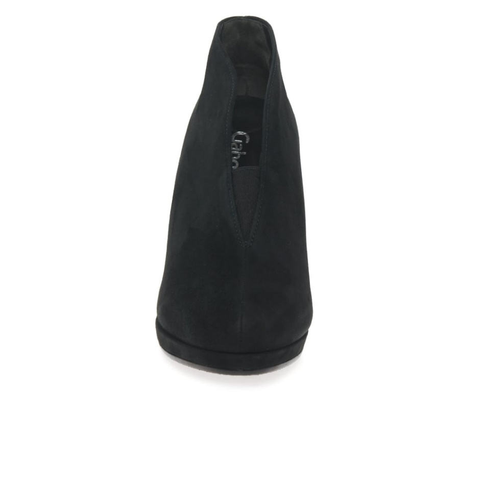 Amien Womens Modern Slip On Ankle Boots Black Suede Gabor