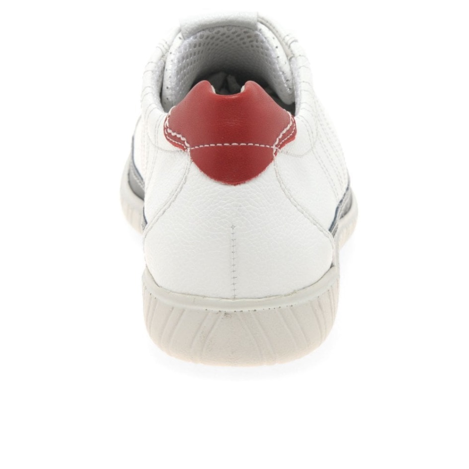 Amulet Womens Wide Fit Sneakers White/Navy/Red Gabor