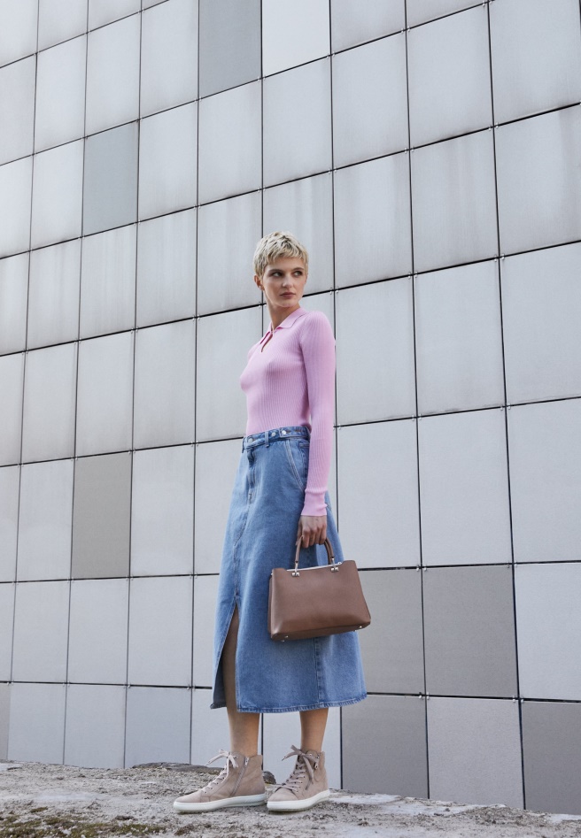 Beige Gabor High-Top Trainers