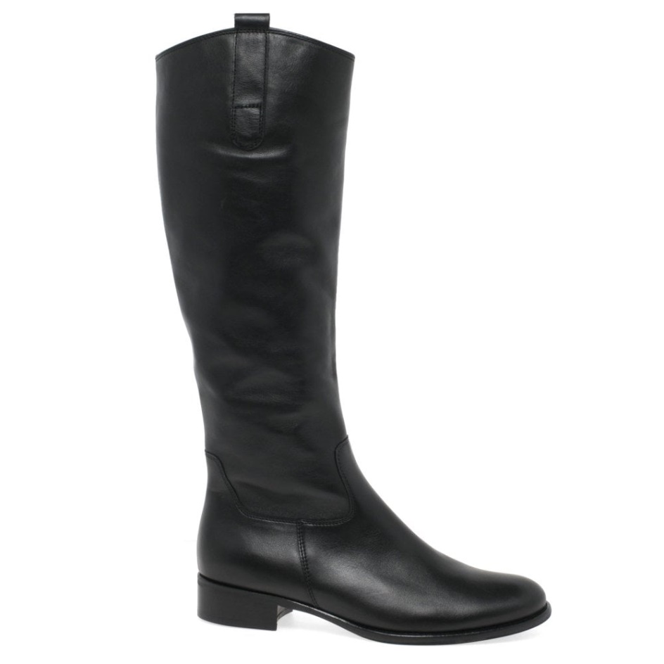 Black Brook M Womens Medium Calf Fitting Long Boots Gabor
