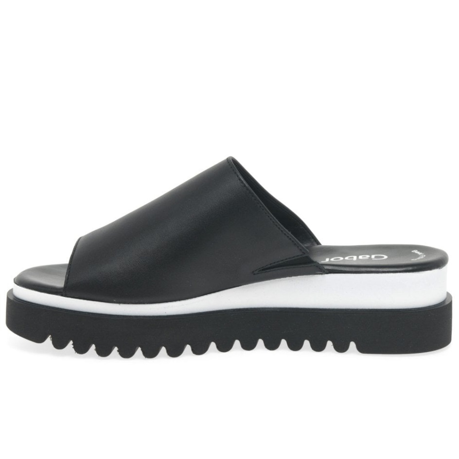 Black Emily- Rose Womens Platform Mules Gabor