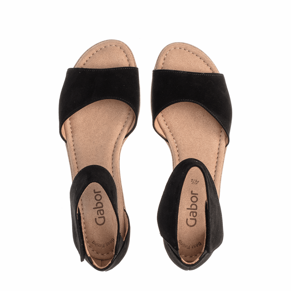 Black Gabor Anklestrap Sandal