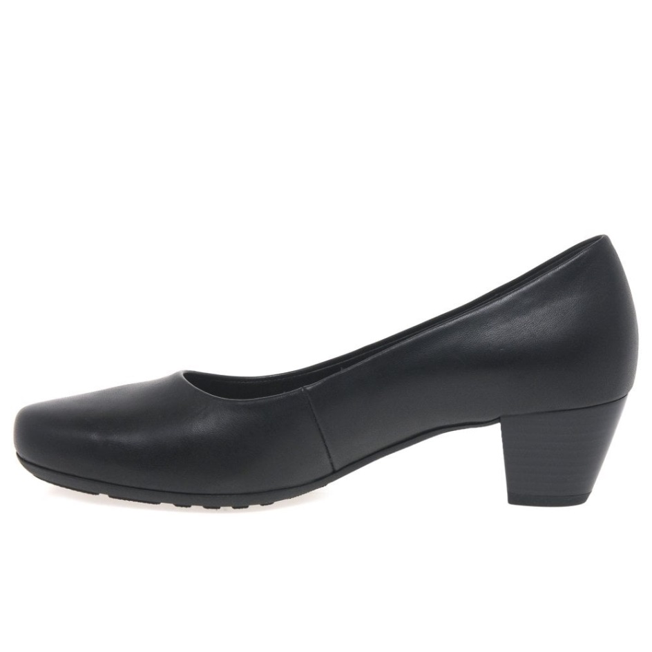 Black Gabor Brambling Womens Court Shoes