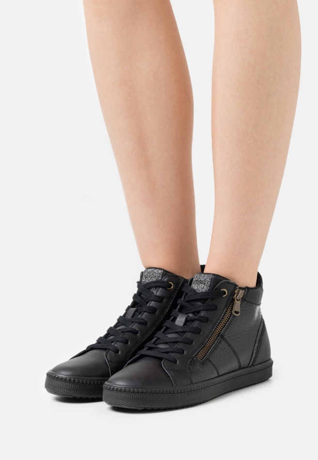 Black Gabor High-Top Trainers