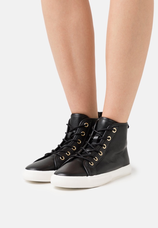 Black Gabor High-Top Trainers