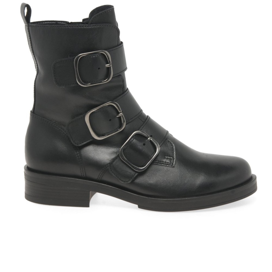 Black Gabor Home Womens Biker Boots