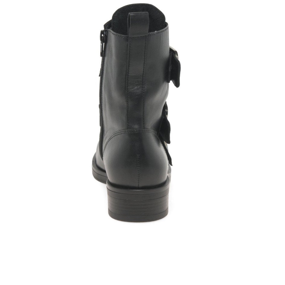 Black Gabor Home Womens Biker Boots