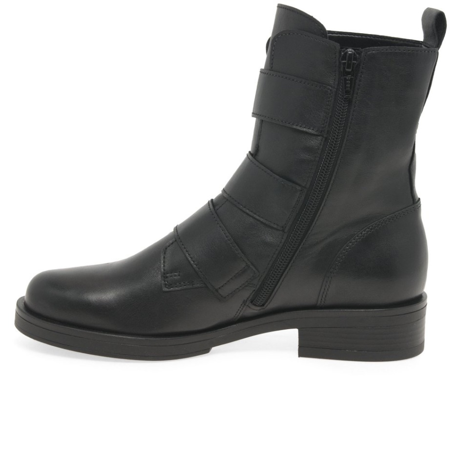 Black Gabor Home Womens Biker Boots