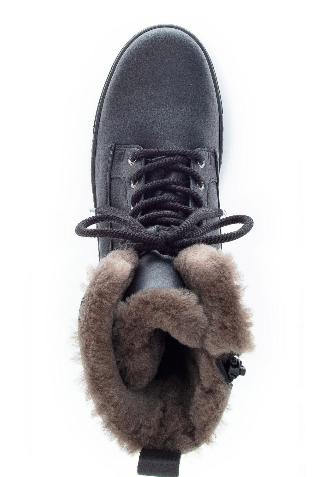 Black Gabor Lace-Up Ankle Boots