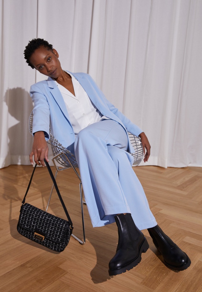 Black Gabor Platform Ankle Boots