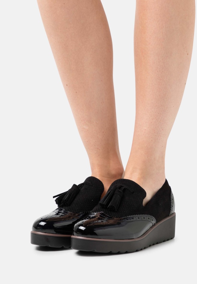 Black Gabor Platform Heels Women