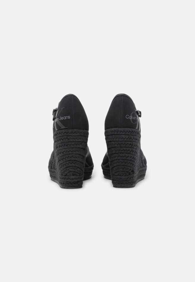 Black Gabor Wedge Close Toe - Platform Heels