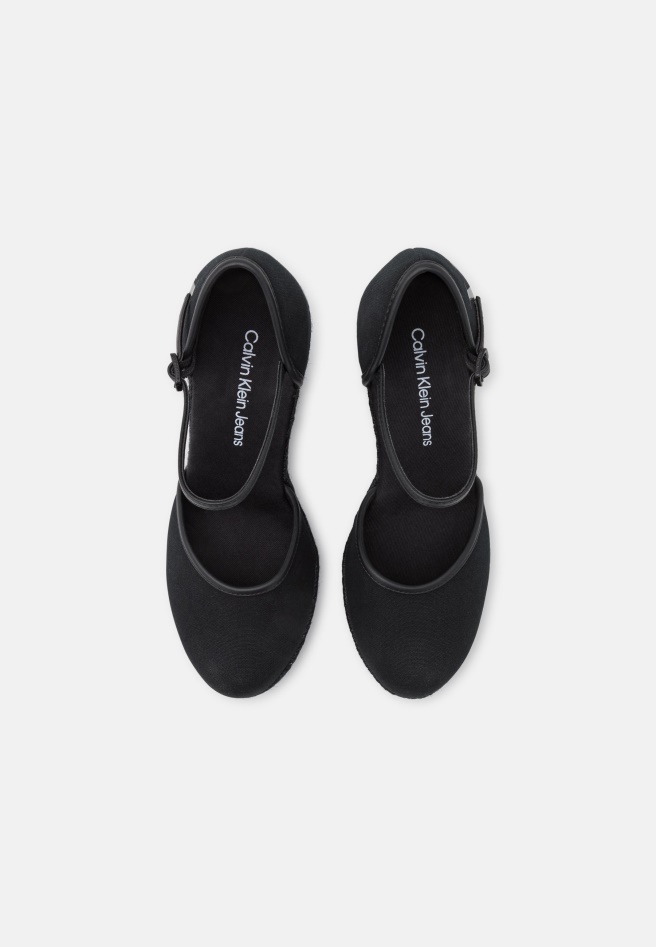 Black Gabor Wedge Close Toe - Platform Heels