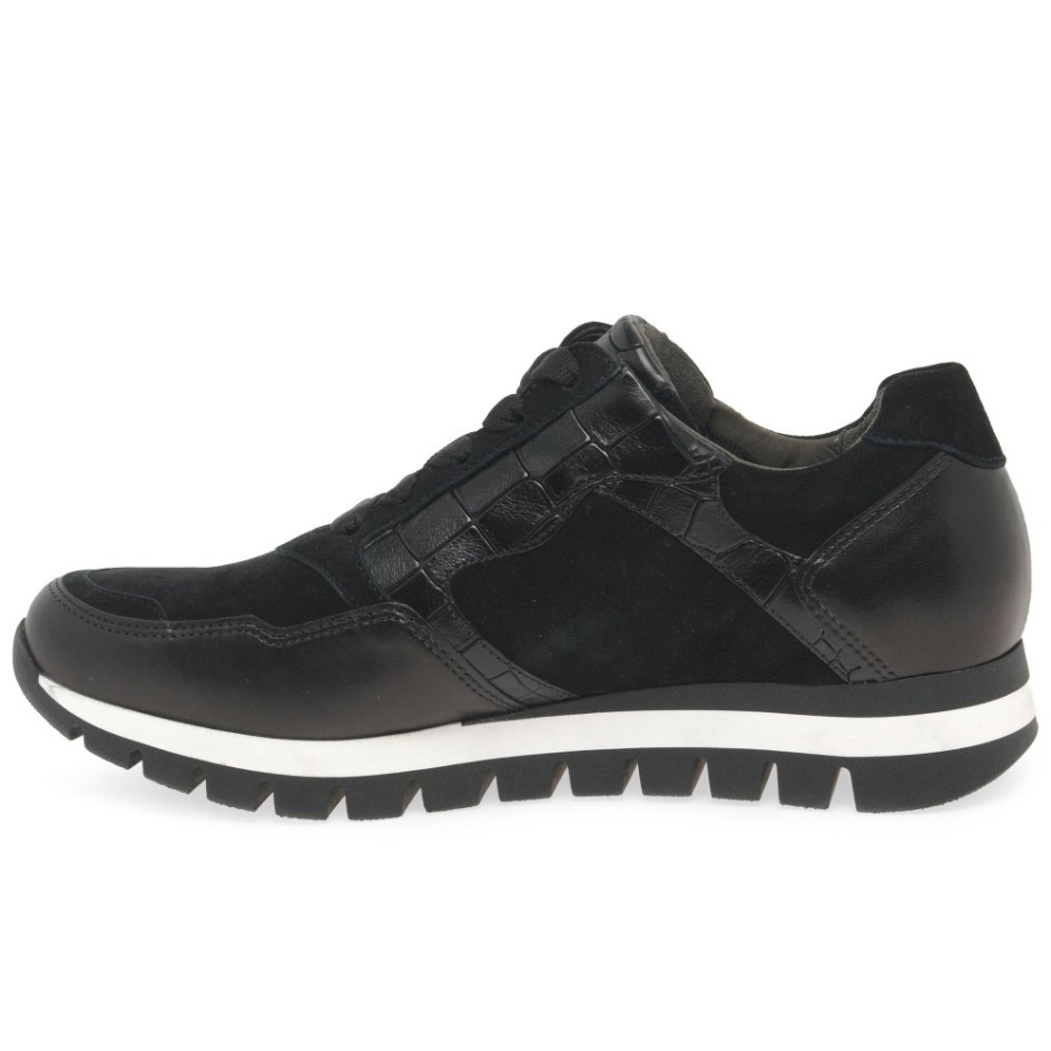 Black Gabor Willet Ladies Trainers