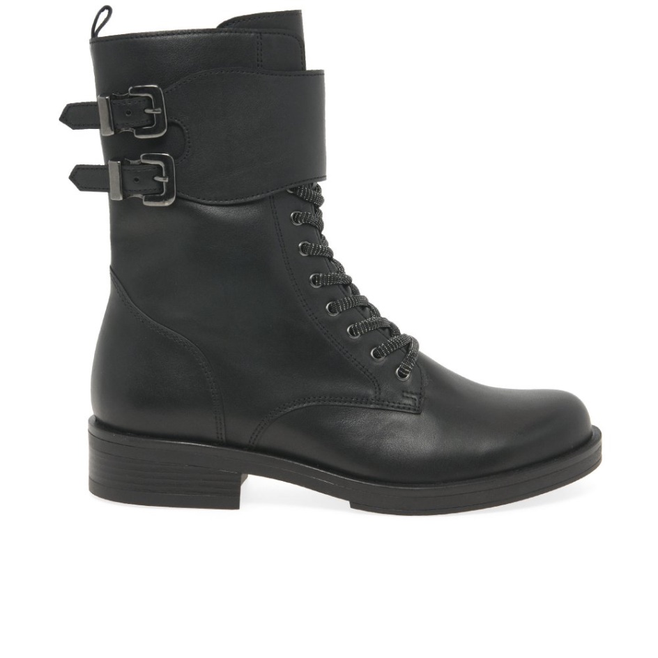 Black Hind Womens Biker Boots Gabor