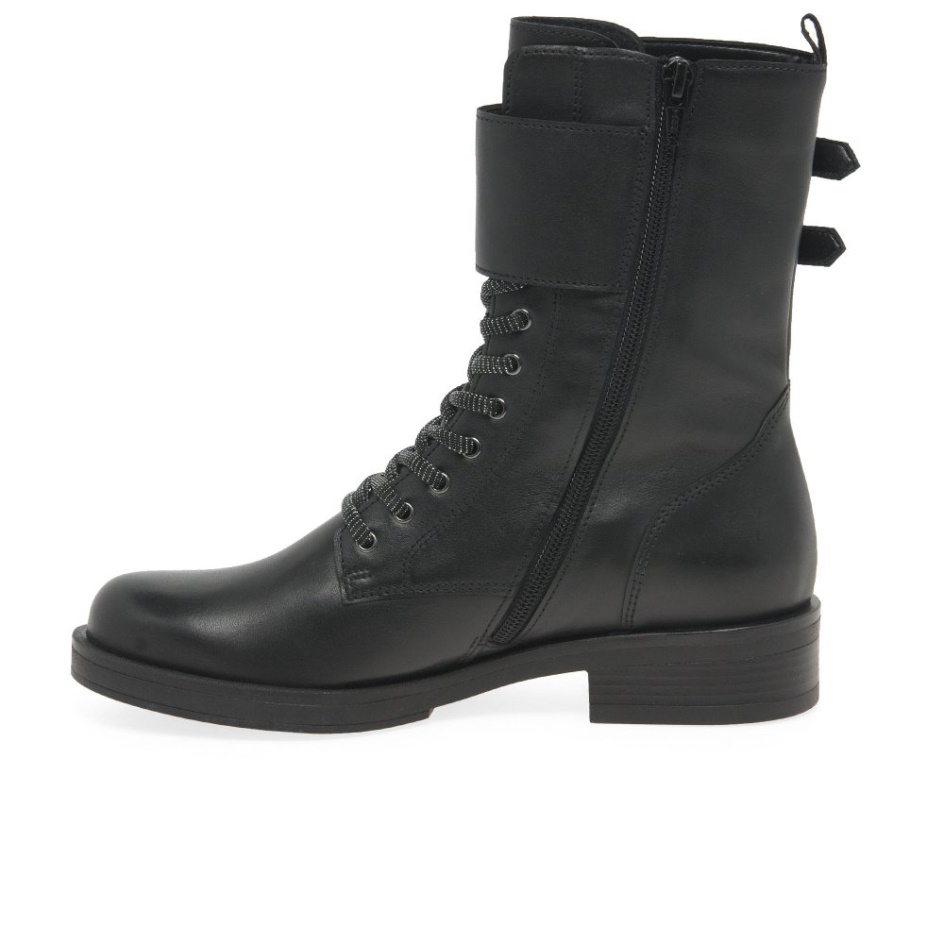 Black Hind Womens Biker Boots Gabor