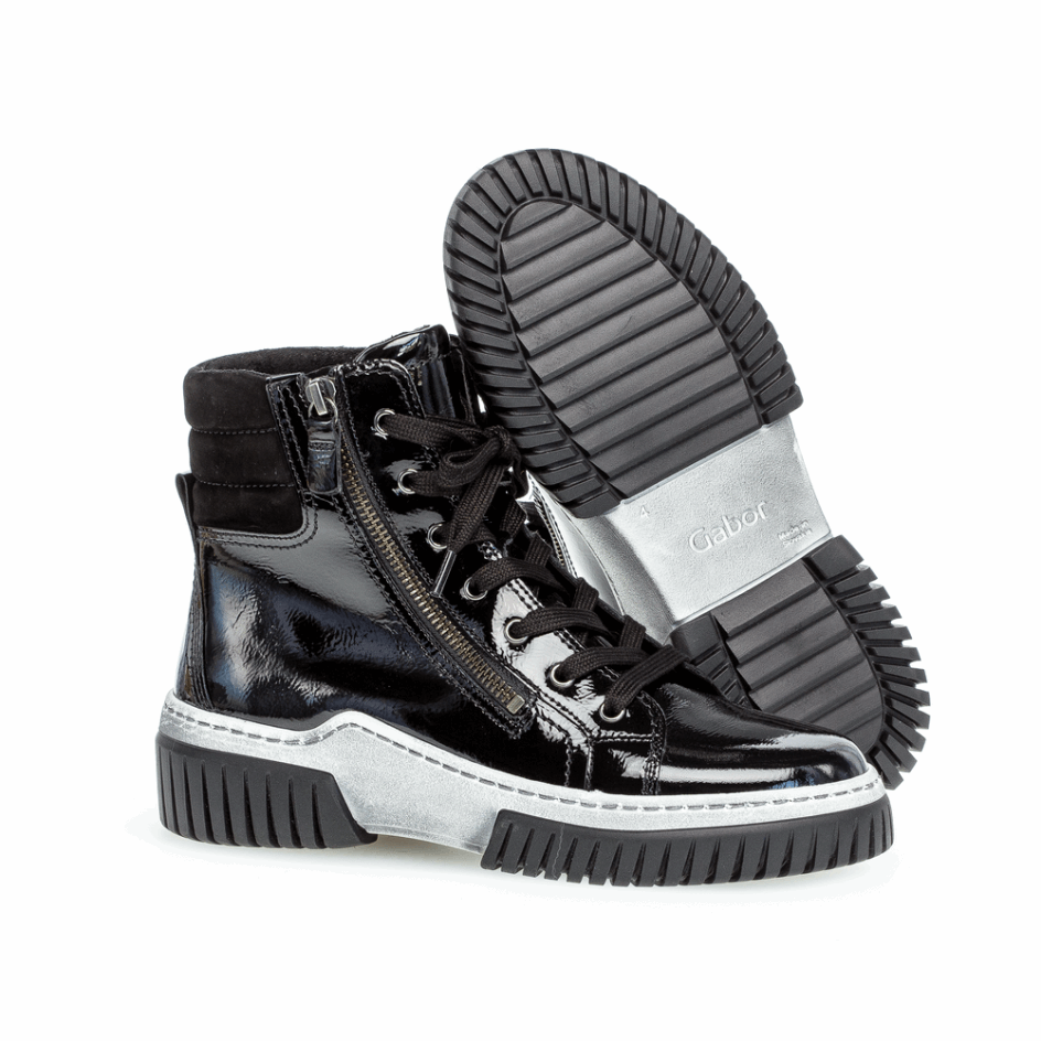 Black Micro Gabor Sneaker Boot