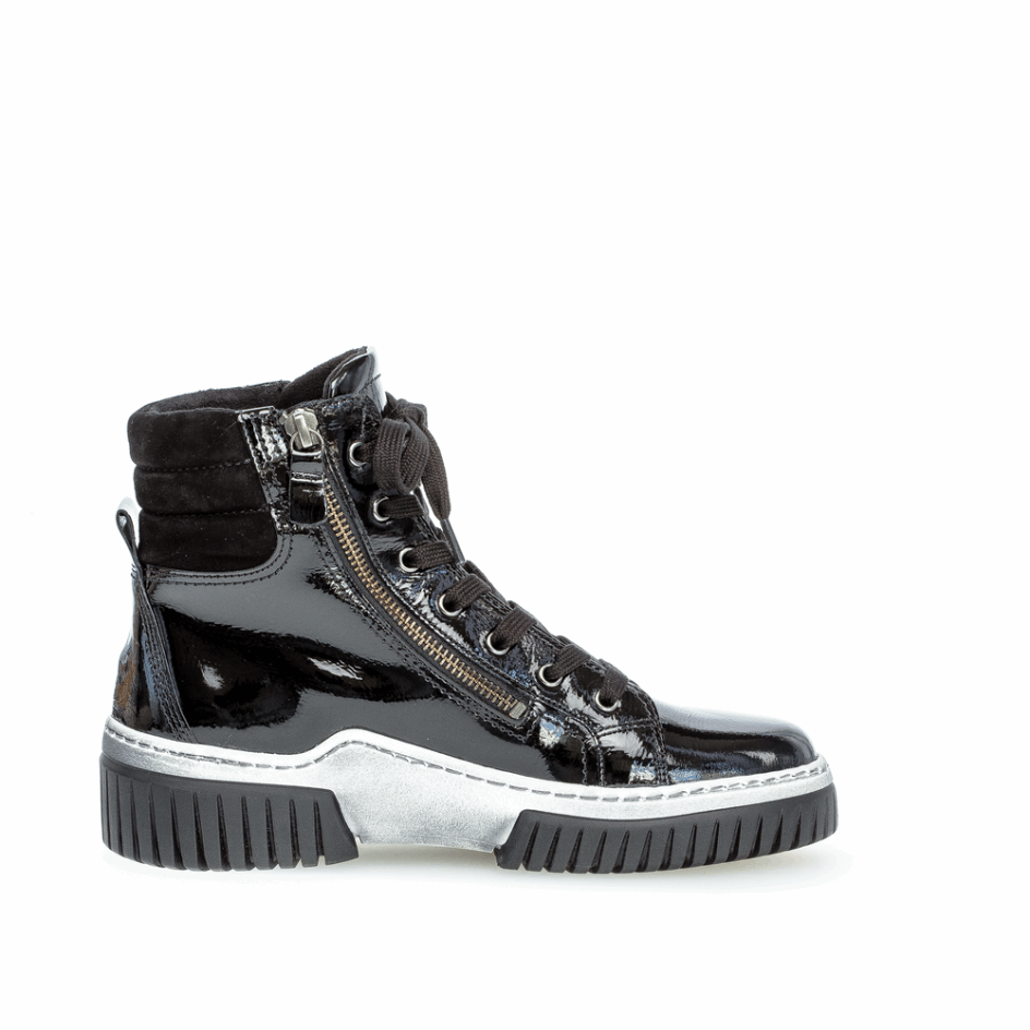 Black Micro Gabor Sneaker Boot