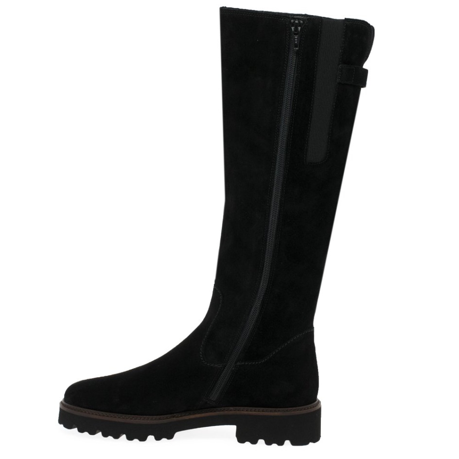 Black Suede Gabor Be- Bop M Womens Knee High Boots