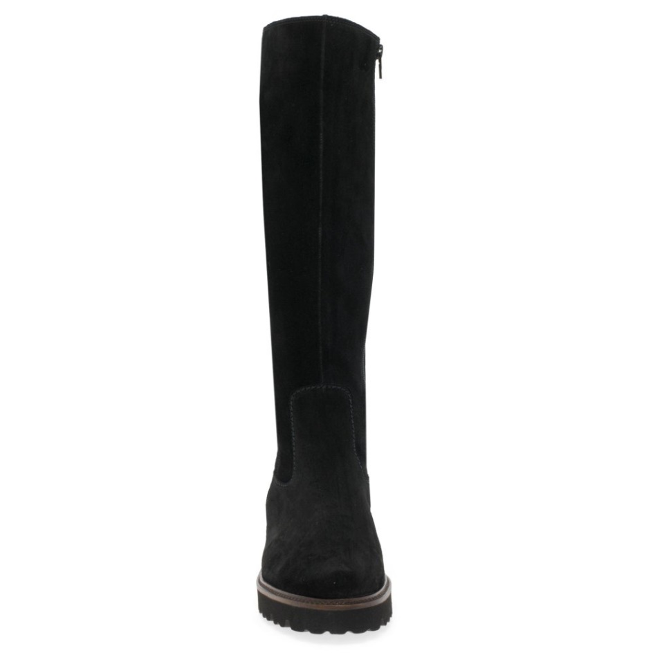 Black Suede Gabor Be- Bop M Womens Knee High Boots