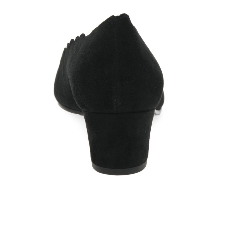 Black Suede Gabor Gigi Womens Court Shoes