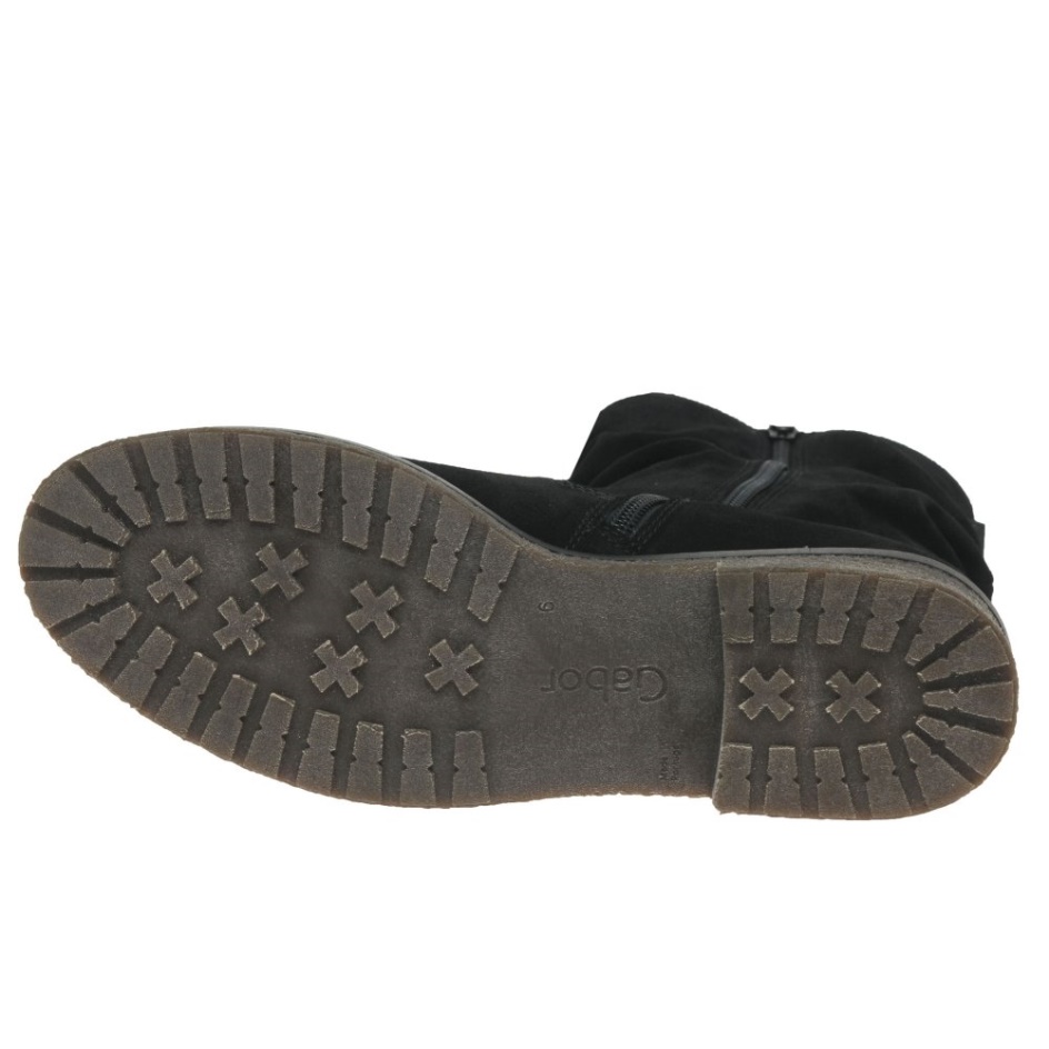 Black Suede Gabor Mya Womens Ankle Boots