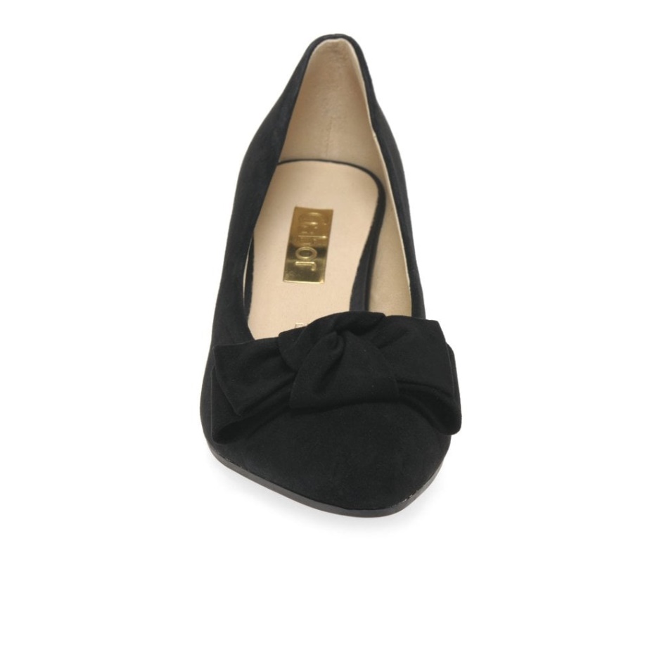Black Suede Kesh Womens Court Shoes Gabor