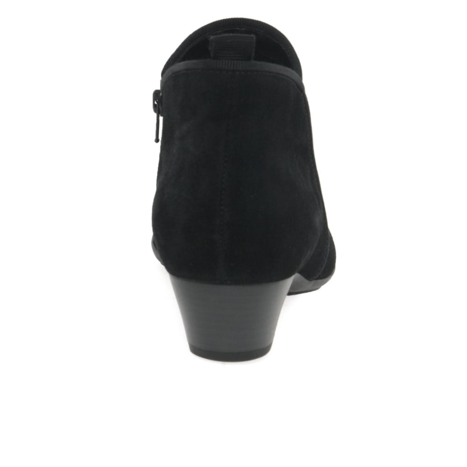 Black Suede Trudy Womens Ankle Boots Gabor