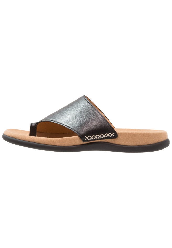 Black T-Bar Sandals Gabor