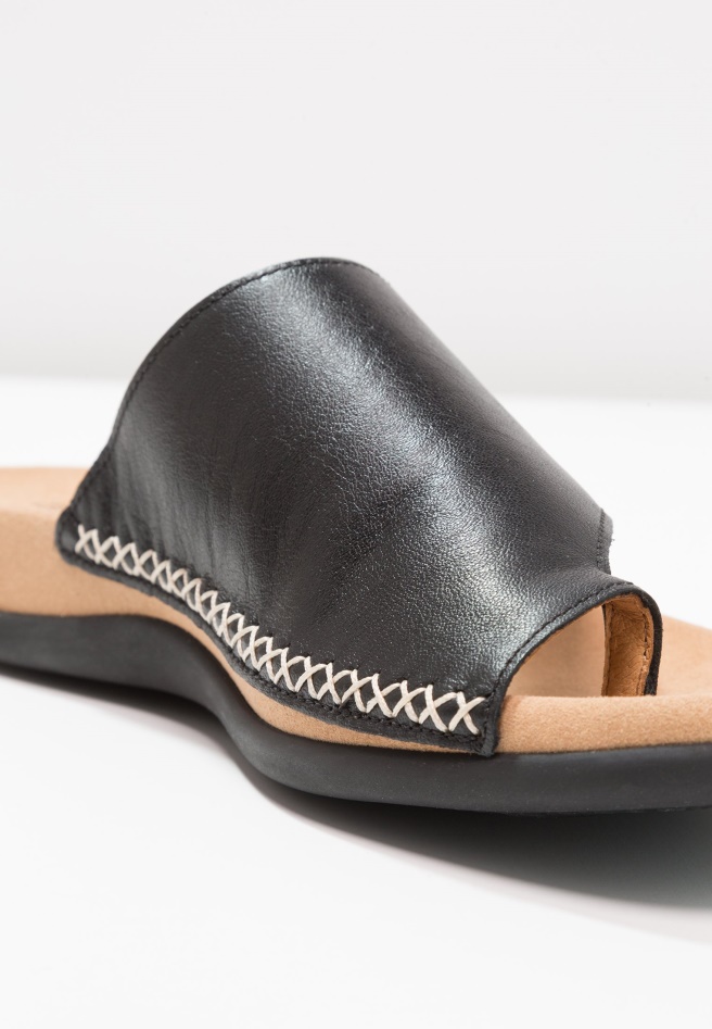 Black T-Bar Sandals Gabor