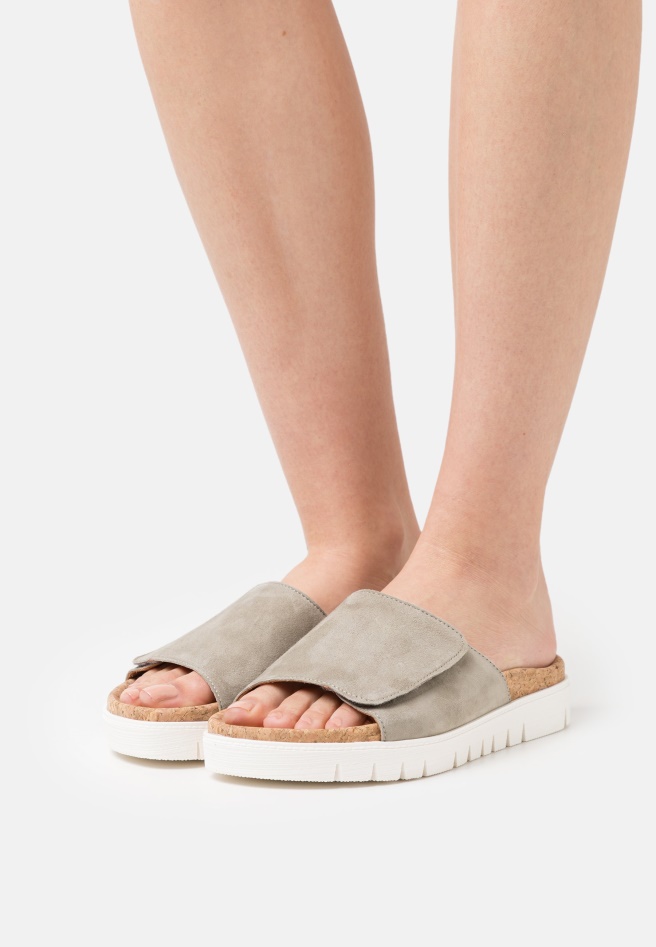 Black T-Bar Sandals Gabor