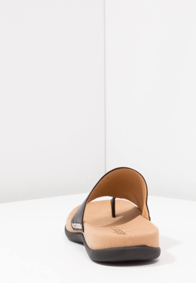 Black T-Bar Sandals Gabor