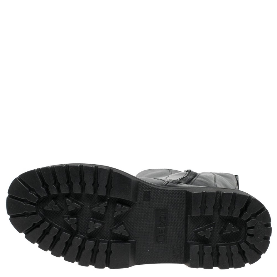 Black/White Stitch Gabor Gaby Womens Calf Length Boots