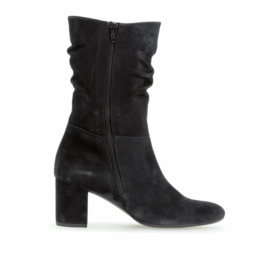 Block Heel Slouch Midboot Navy Gabor