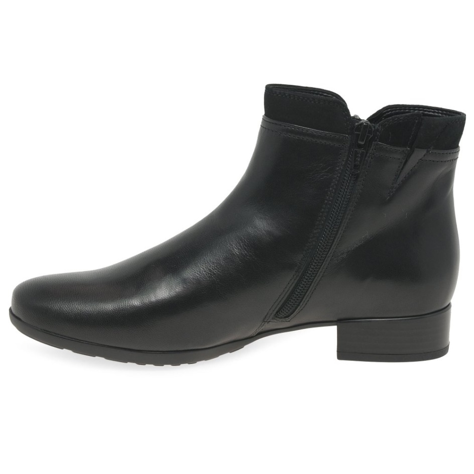 Briano Ladies Ankle Boots Black/Suede Gabor