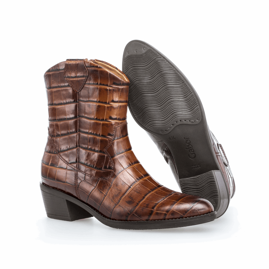 Brown Gabor Western Boot