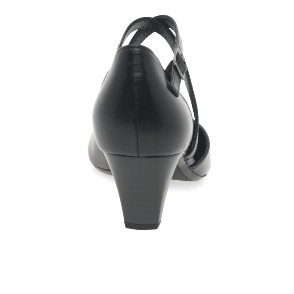 Callow Womens Modern Cross Strap Court Shoes Black Gabor