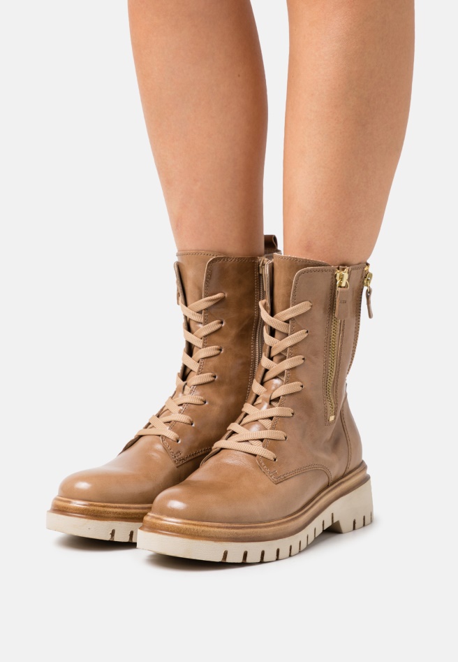 Caramel/Grey Platform Boots Gabor