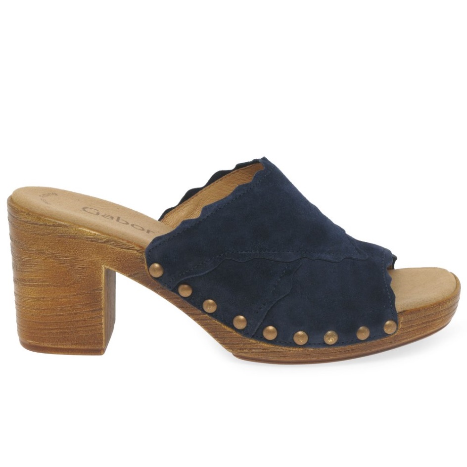 Carmen Ladies Sandals Marine Suede Gabor