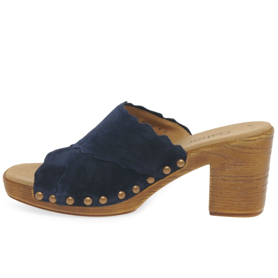 Carmen Ladies Sandals Marine Suede Gabor