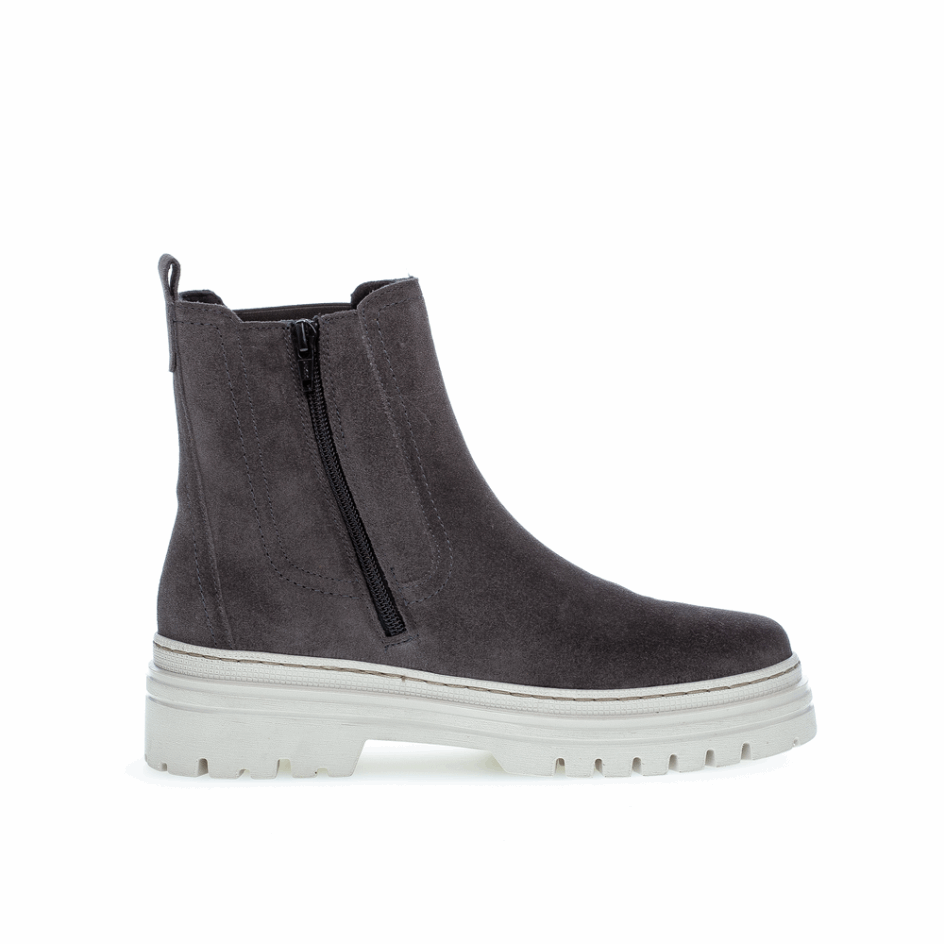Chelsea Lug Ankle Boot Gabor Dark Grey
