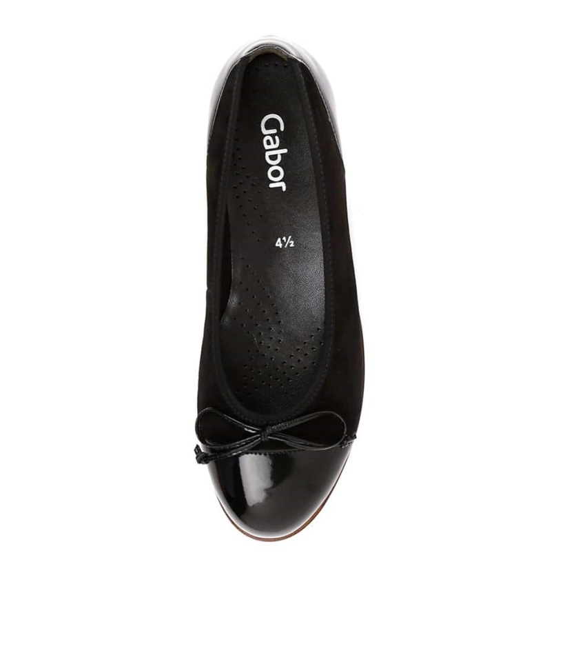 Clover Schwarz Leather Patent Gabor