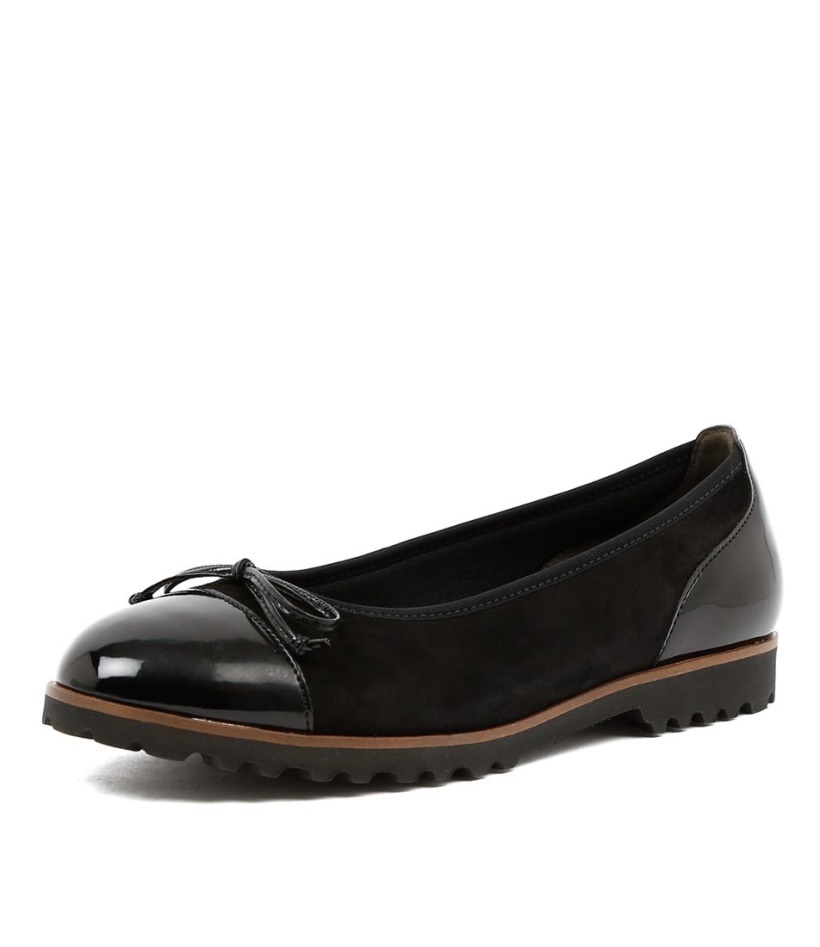 Clover Schwarz Leather Patent Gabor
