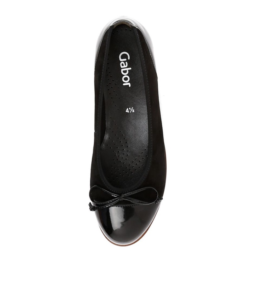 Clover Schwarz Leather Patent Gabor