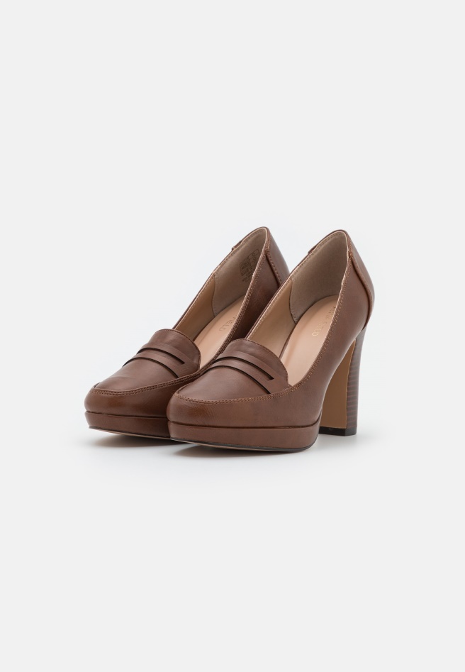 Cognac Gabor Platform Heels