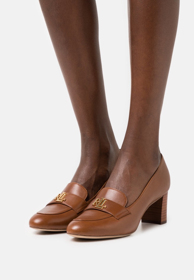 Cognac Gabor Platform Heels