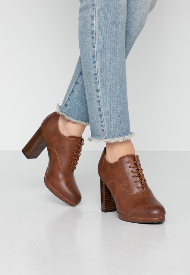 Cognac Gabor Platform Heels