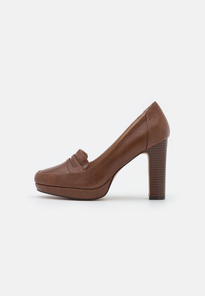 Cognac Gabor Platform Heels