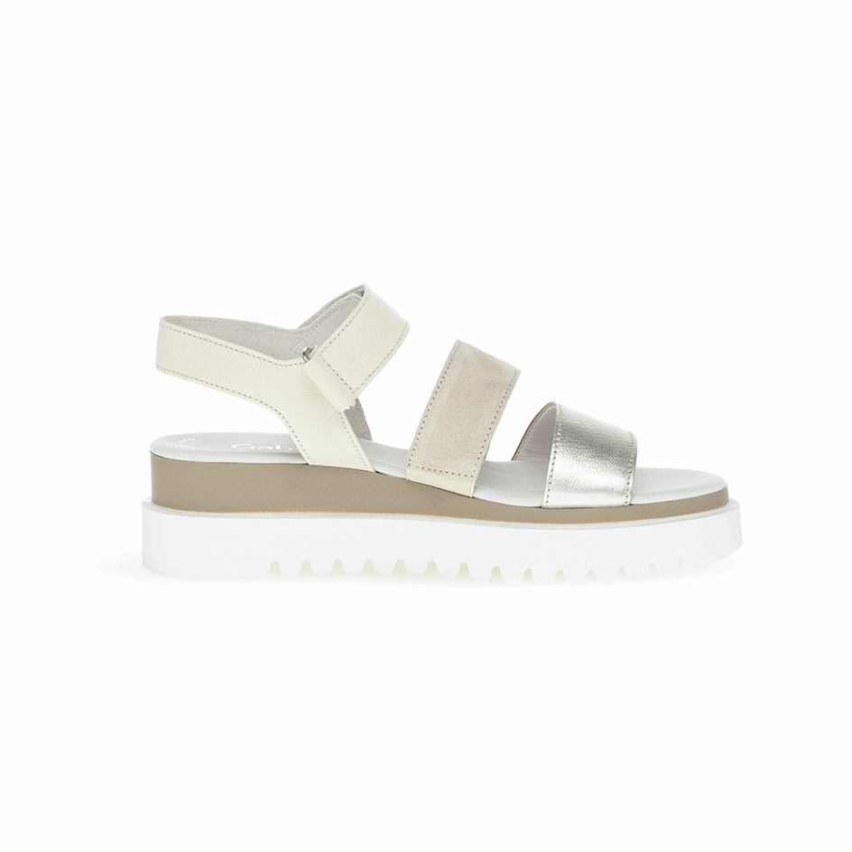Cream/White Gabor Anklestrap Sandal