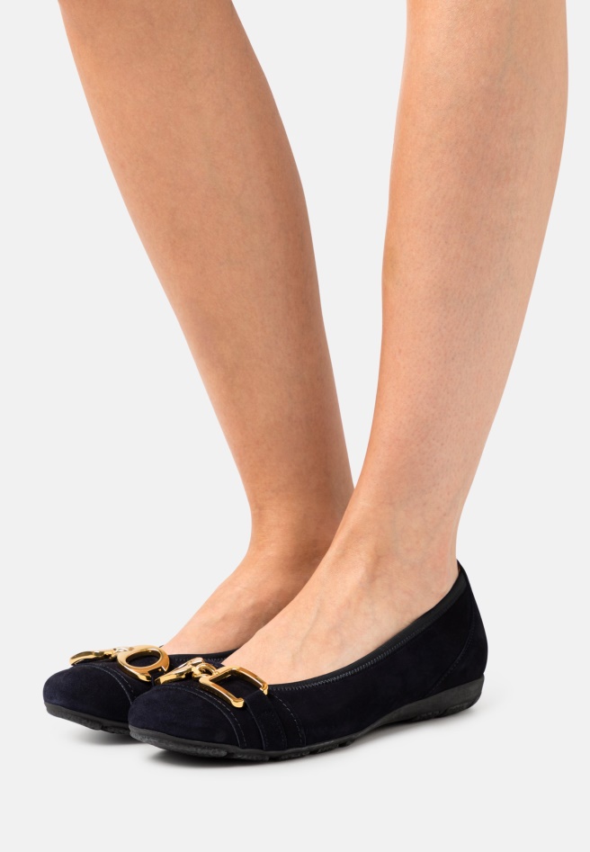 Dark Blue Ballet Pumps Gabor